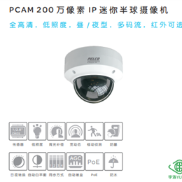 PMD20DNF 派爾高200 萬像素，全高清，晝 / 夜型，IP 迷你半球攝像機(jī)